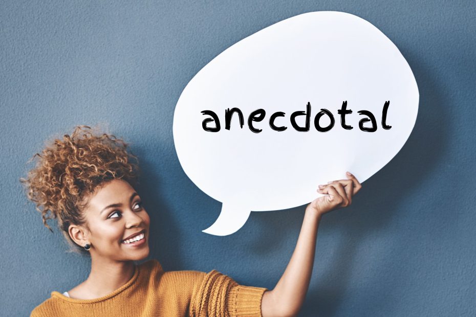 Anecdotal is not a dirty word when it comes to singing teaching.